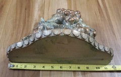 Vintage Gold Grape Cluster Wall Shelf Sconce Tuscan Italian Resin Display