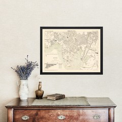 Old Map of Copenhagen 1884 – Vintage Denmark Art Wall Decor