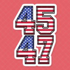 Trump Election 45 47 Sticker | Waterproof | Bumper Decal | Free Shipping
