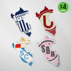 (4 Pack) Alianza Universitario Sporting Peru Vinyl Sticker Decal Calcomania