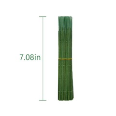 100/200/500Pcs Plastic Floral Stem Artificial Flower Rod Plant Wire Green 7/10″