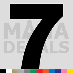 Number Seven 7 Vinyl Die Cut Decal Sticker – Bold