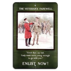 Veteran Farewell Sign BanginPrints Aluminum Military Patriotic Decor