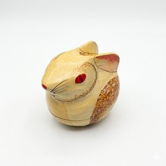 Vintage Papier Mache Rabbit Trinket Box Hand Painted India Sara’s Imports 3