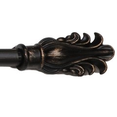 Fancy Feather Antique Black 48-84 Tapestry Rod – Decorative Hanging Accessory