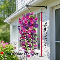 2PCS Artificial Morning Glory Vines UV Resistant Hanging Flowers Outdoor Decor*