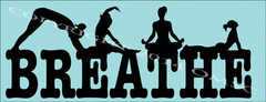 Breath Yoga Pose Metal Sign, Sport Decor, Motivational Decor