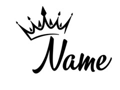 Custom Name Decal With Crown – Oracal 651 Permanent Vinyl – Choose Font & Color