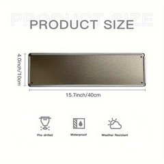 White Metal Prayer Board 10.16×40.64cm Wall Decor