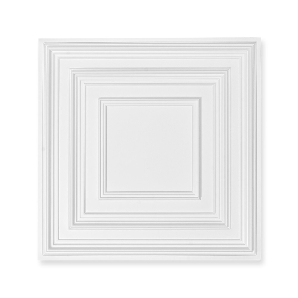 VEVOR Ceiling Tiles 12-Pack 24 x 24 in PVC Easy Installation White Peg Pattern