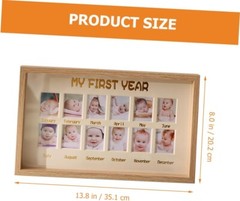 Photo Frame Kid 1st Birthday Anniversary Memory Book 1 to 12 month Decor