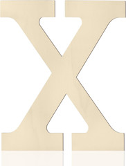 Wooden Letters 12 Inch X, 1/5 Inch Thick Large Wooden Letters for Wall Decor Unf