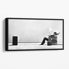 Blown Away Guy Iconic Ad 1979 Retro Music Canvas Wall Art Print