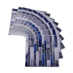 Easy Installation 3D Tile Stickers Waterproof Kitchen Bathroom Decor (10Pcs)
