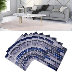 Easy Installation 3D Tile Stickers Waterproof Kitchen Bathroom Decor (10Pcs)
