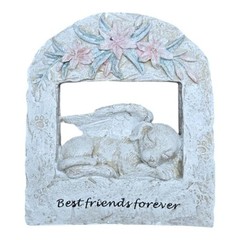 Pet Memorial Plaque 17cm Dog Cat Grave Marker Garden Stone Tribute Gift