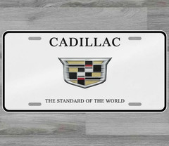 Cadillac 6 x 12 Novelty Aluminum License Plate Made In USA New!