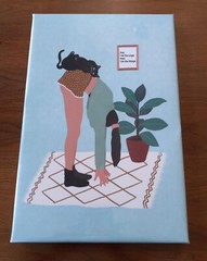 Yoga Canvas Print 18″ x 12″ First I do the yoga then I do the things” Cat Teal