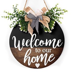Welcome To 12X12inches Wood To Our Home 1.0 Count Rustic Farmhouse