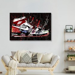 Jordan Shoe Hype Sneaker Canvas Wall Art Abstract Poster Ready to Hang Gift