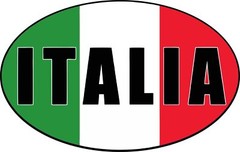 Italia Flag Oval Sticker italy italian