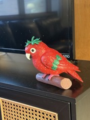 Strawberry Parrot Figurine – 1st In a Series Animal/fruit Combo (6 Available)