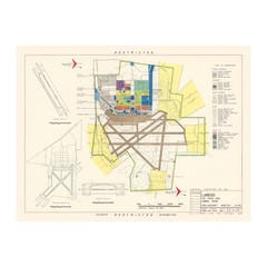 Old Map of Laredo Air Force Base, TX 1951 – Vintage Laredo A