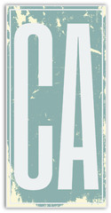 California Wall Sign – CA Aluminum Sign – Coastal Decor, Surf, Salt Life