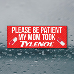 Please Be Patient Meme Prank Joke Funny Cringe Unhinged Vinyl Decal Sticker 8×3