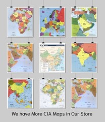 2011 CIA Map of China Home School Art Print Poster Study History Office
