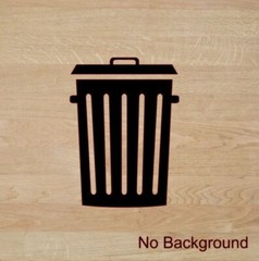 Trash Can Sticker PICK SIZE COLOR Vinyl Decal Garbage Waste Bin Symbol Recycle