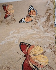 Tapestry Sofa Cover Golden Butterfly 160×70 In. Nature Butterflies Couch Blanket