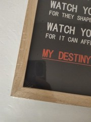 Inspirational Motivational Wall Art Powerful words for the day 17″ X 13″ Framed