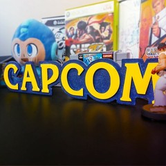 Large Engraved Capcom Logo Video Game Wall Art Collectable Sign