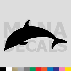 Dolphin Vinyl Die Cut Decal Sticker – Animal Ocean Sea Fish