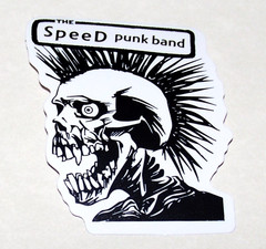 PUNK BAND – Skull Logo Die Cut Sticker Decal Music Band Rock Speed Punk Band