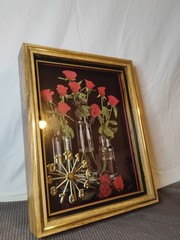 🔥 1980s Hanging Wall Clock Vintage Large Square / Birds / see description