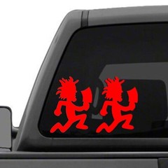 Get 2 Red Hatchetman – Psychopathic Record Decals – ICP – Insane Clown Posse
