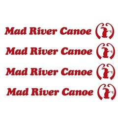 Mad River Canoe Decal Smoking Bunny Car Laptop Window Vinyl Stickers