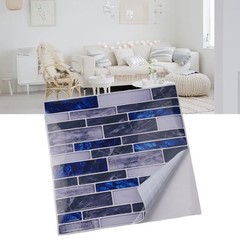 Easy Installation 3D Tile Stickers Waterproof Kitchen Bathroom Decor (10Pcs)