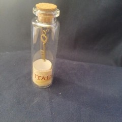 3″ Tall Travel Ornament Collectible Dreams Italy Key Of Love Wishing Bottle