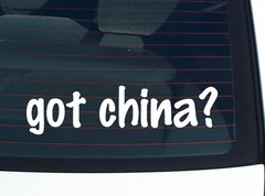 got china? CAR DECAL BUMPER STICKER VINYL FUNNY JOKE WINDOW
