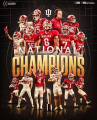 Indiana College Football National Champions 2026 Wall Poster