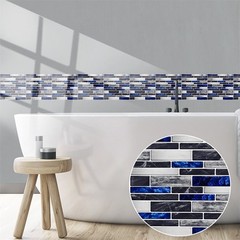 Easy Installation 3D Tile Stickers Waterproof Kitchen Bathroom Decor (10Pcs)