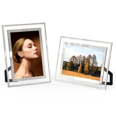 4×6 Picture Frames Set of 2, Desktop Clear Glass Photo Frame Horizontal or Ve…