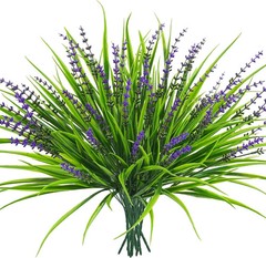 10 Pcs Artificial Plants Outdoor, UV Resistant Fake Outdoor 10pcs, Purple