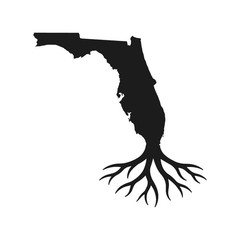 Florida Roots State Outline Silhouette Vinyl Decal Root Heritage sticker