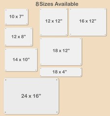 Personalized Custom Aluminum Signs, 12×8″, for Outdoor, Indoor, Office, Airbnb