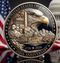 Gold USA 250th Anniversary Commemorative Coin Collectible
