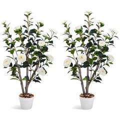 Lifelike Camellia Tree for Indoor/Outdoor Decor